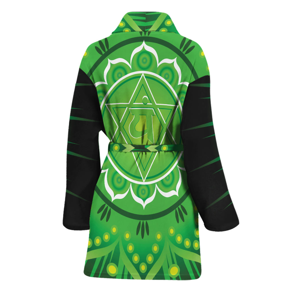 Anahata Chakra Mandala Print Women's Bathrobe