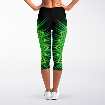 Anahata Chakra Mandala Print Women's Capri Leggings