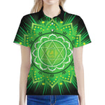 Anahata Chakra Mandala Print Women's Polo Shirt