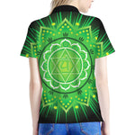 Anahata Chakra Mandala Print Women's Polo Shirt