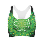Anahata Chakra Mandala Print Women's Sports Bra