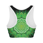 Anahata Chakra Mandala Print Women's Sports Bra