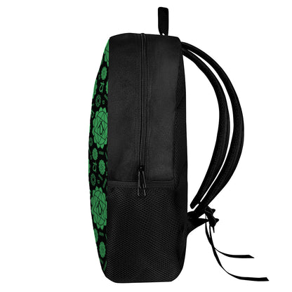 Anahata Chakra Pattern Print 17 Inch Backpack
