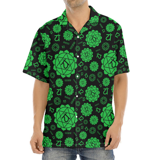 Anahata Chakra Pattern Print Aloha Shirt