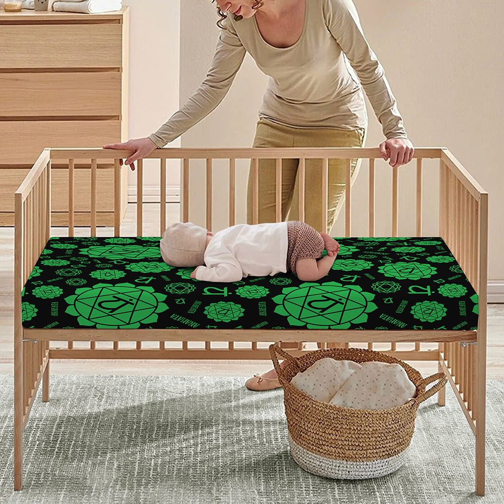Anahata Chakra Pattern Print Baby Crib Sheet