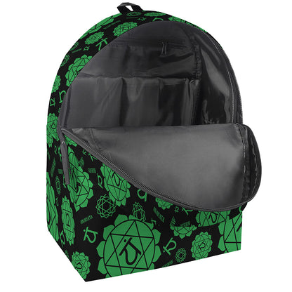 Anahata Chakra Pattern Print Backpack