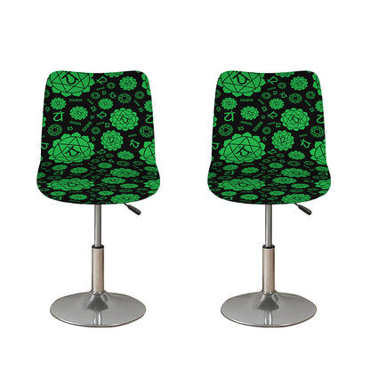 Anahata Chakra Pattern Print Bar Stool Covers