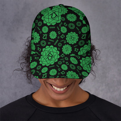 Anahata Chakra Pattern Print Baseball Cap