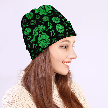 Anahata Chakra Pattern Print Beanie