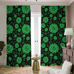 Anahata Chakra Pattern Print Blackout Pencil Pleat Curtains