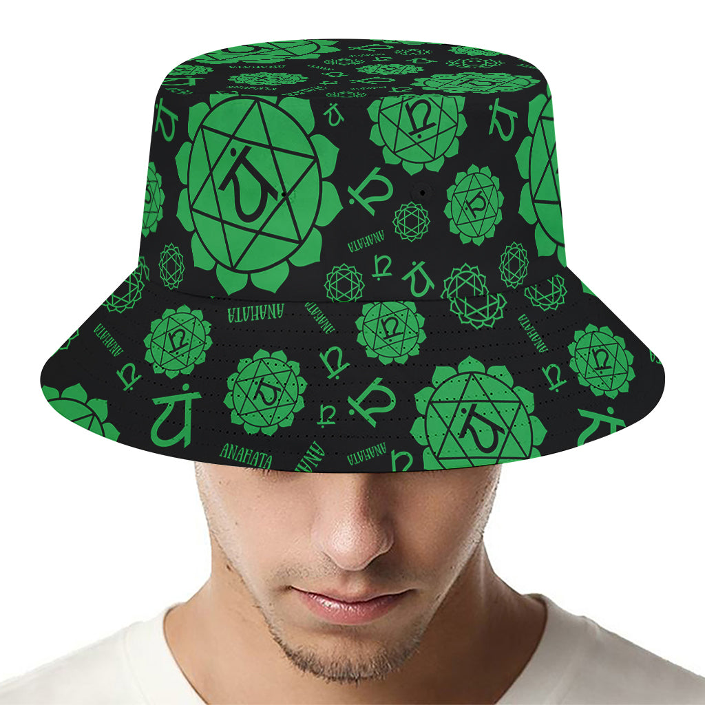 Anahata Chakra Pattern Print Bucket Hat