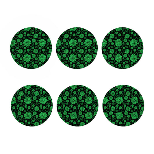 Anahata Chakra Pattern Print Coaster Set