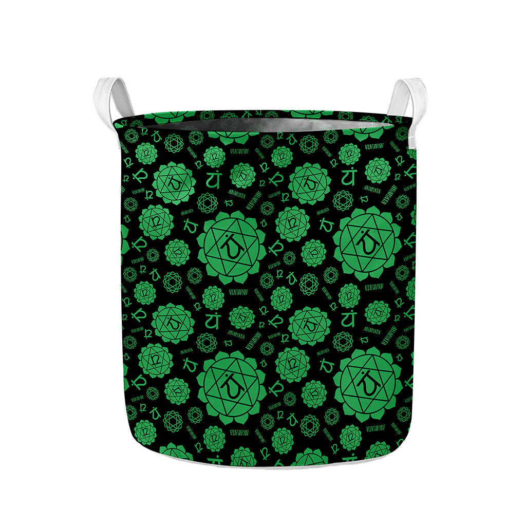 Anahata Chakra Pattern Print Collapsible Laundry Basket