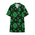Anahata Chakra Pattern Print Cotton Hawaiian Shirt