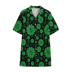 Anahata Chakra Pattern Print Cotton Hawaiian Shirt