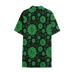 Anahata Chakra Pattern Print Cotton Hawaiian Shirt
