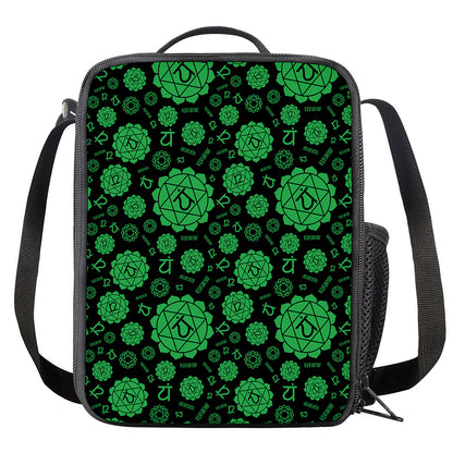 Anahata Chakra Pattern Print Crossbody Lunch Bag