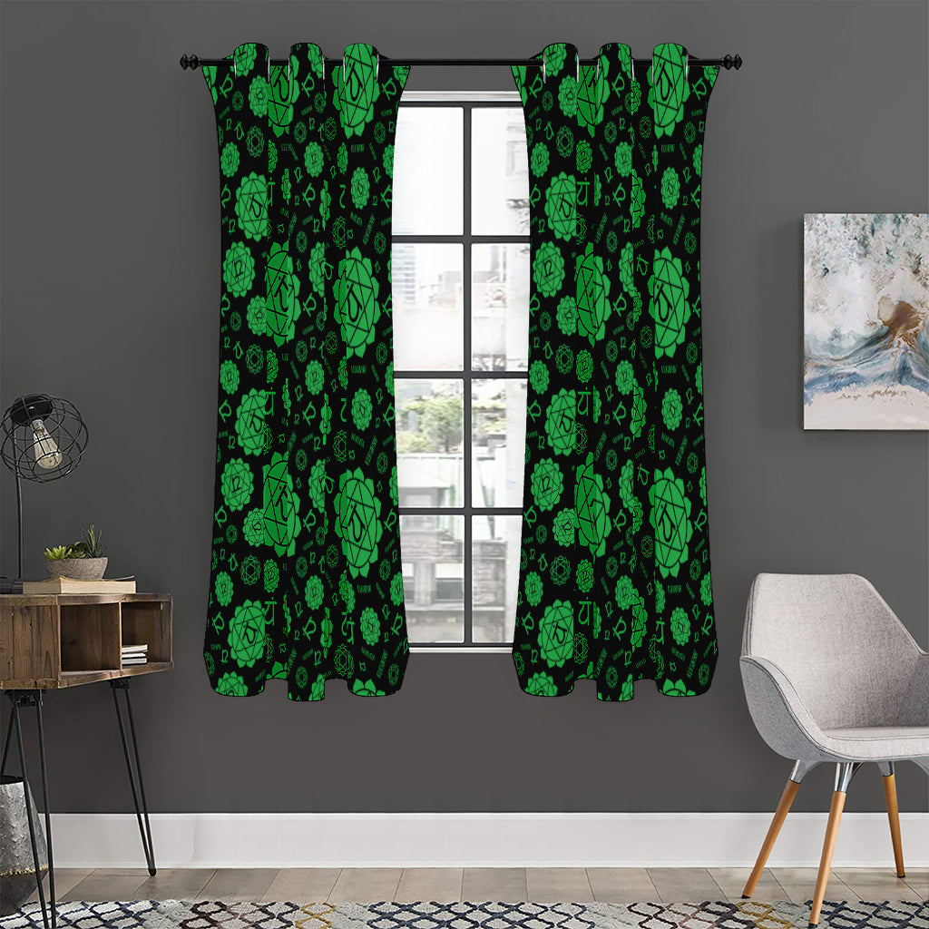Anahata Chakra Pattern Print Curtain