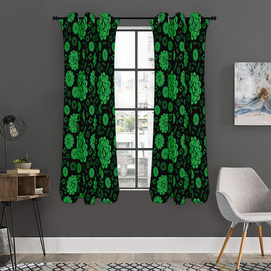 Anahata Chakra Pattern Print Curtain