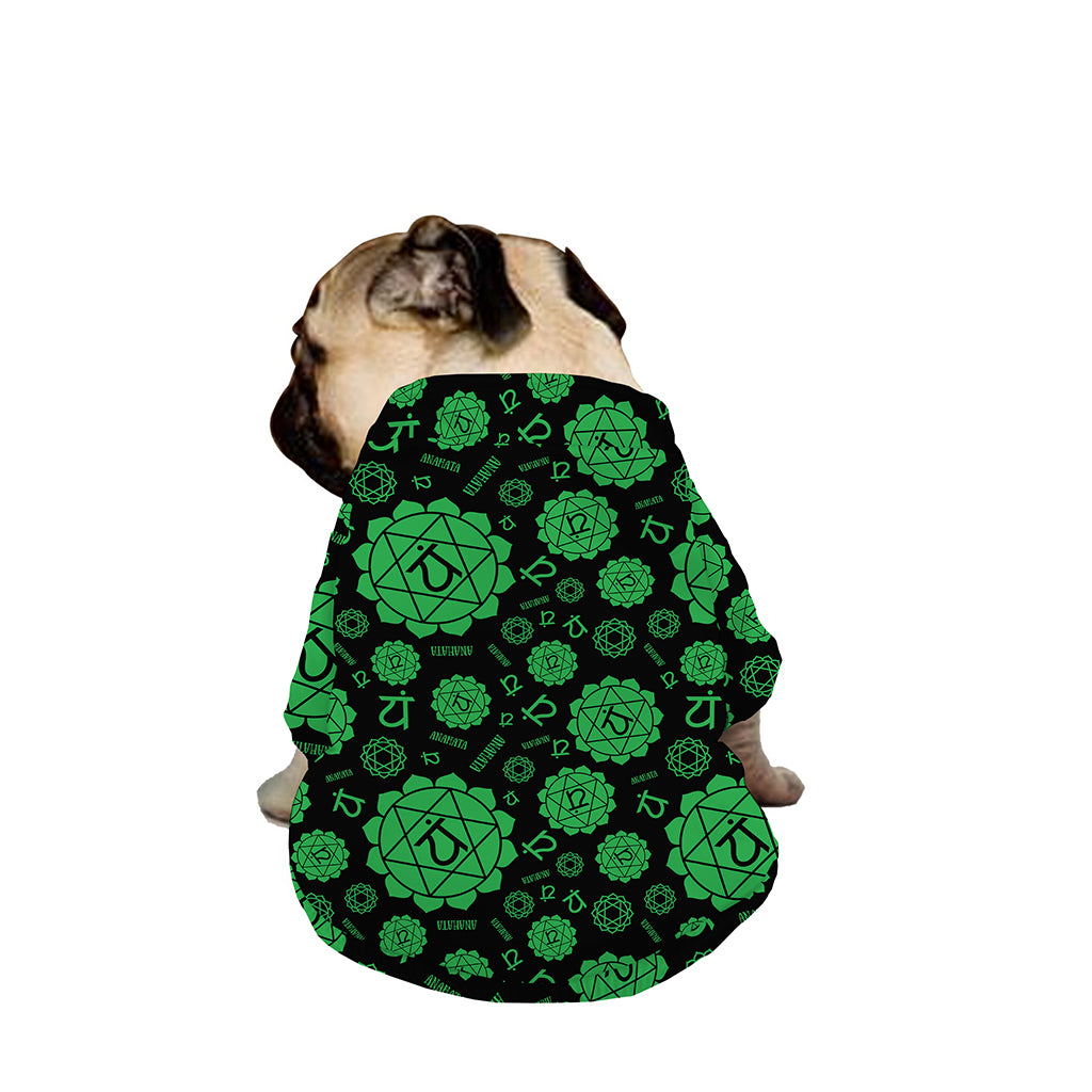 Anahata Chakra Pattern Print Dog Zip Up Jacket