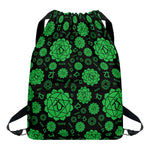 Anahata Chakra Pattern Print Drawstring Backpack