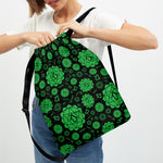 Anahata Chakra Pattern Print Drawstring Backpack