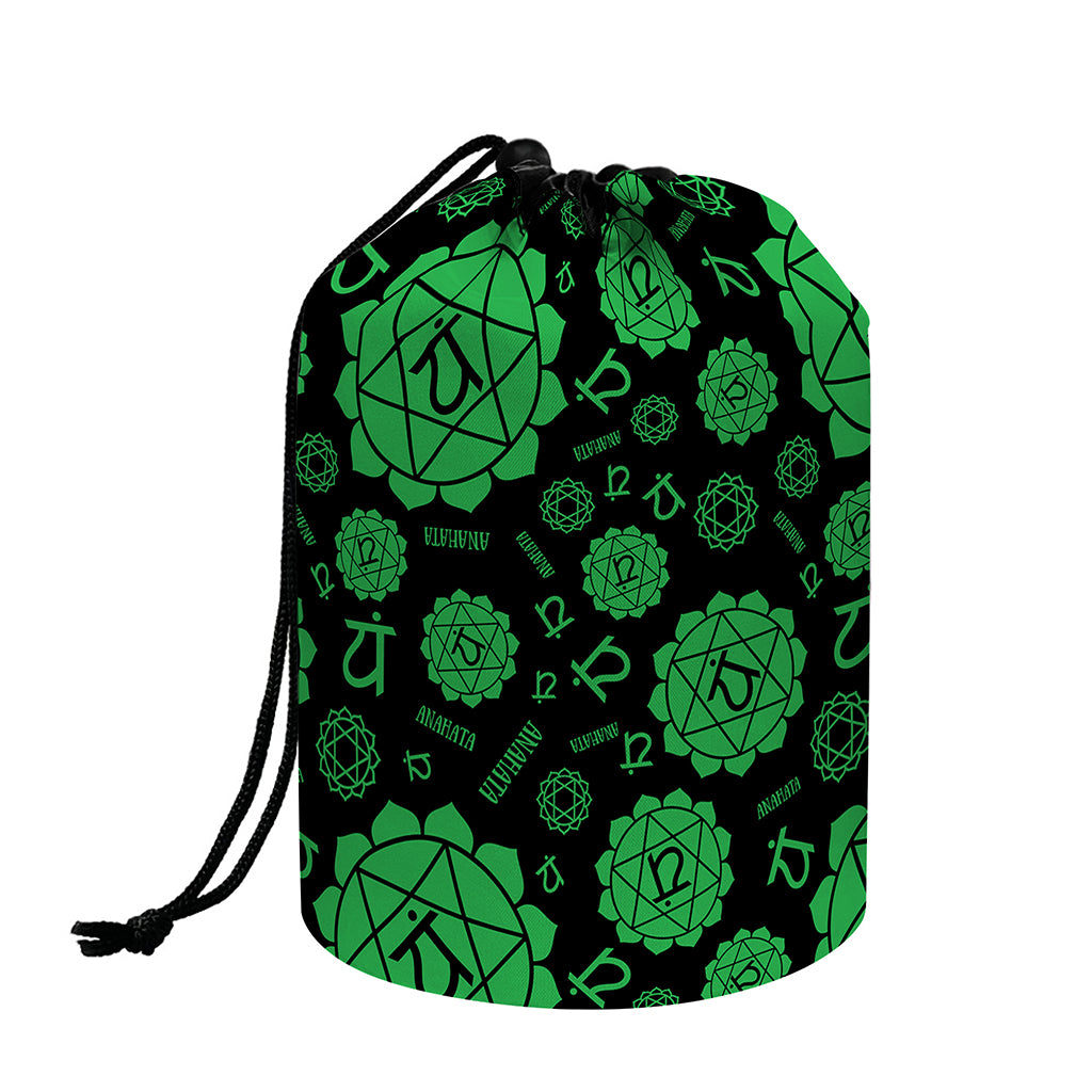 Anahata Chakra Pattern Print Drawstring Makeup Bag