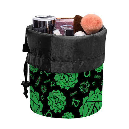 Anahata Chakra Pattern Print Drawstring Makeup Bag