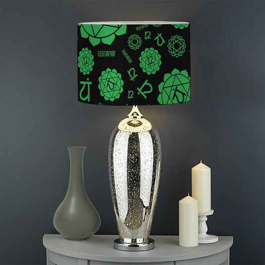 Anahata Chakra Pattern Print Drum Lamp Shade