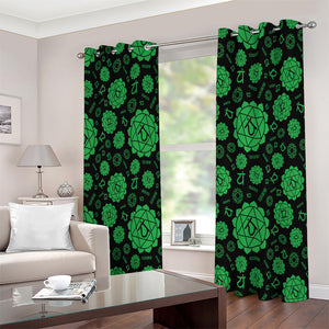 Anahata Chakra Pattern Print Extra Wide Grommet Curtains