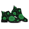 Anahata Chakra Pattern Print Flat Ankle Boots