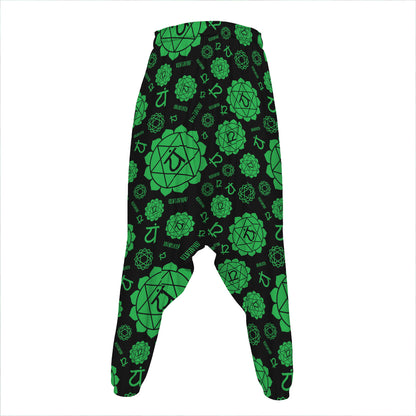 Anahata Chakra Pattern Print Hammer Pants
