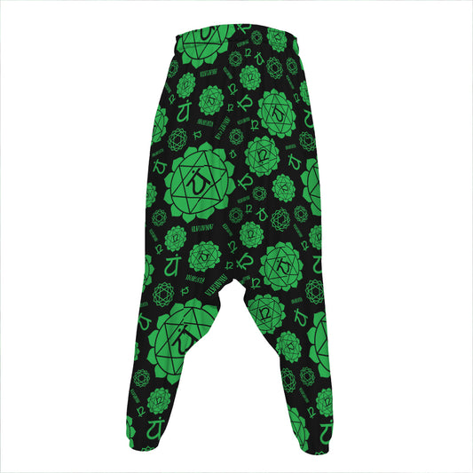 Anahata Chakra Pattern Print Hammer Pants