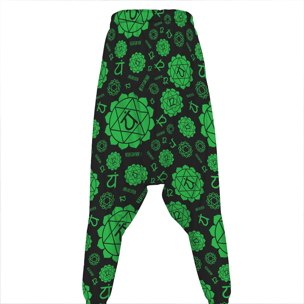 Anahata Chakra Pattern Print Hammer Pants