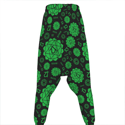 Anahata Chakra Pattern Print Hammer Pants