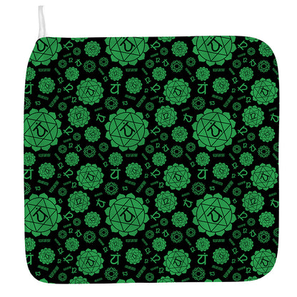 Anahata Chakra Pattern Print Hand Towel
