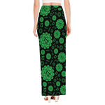 Anahata Chakra Pattern Print High Slit Maxi Skirt