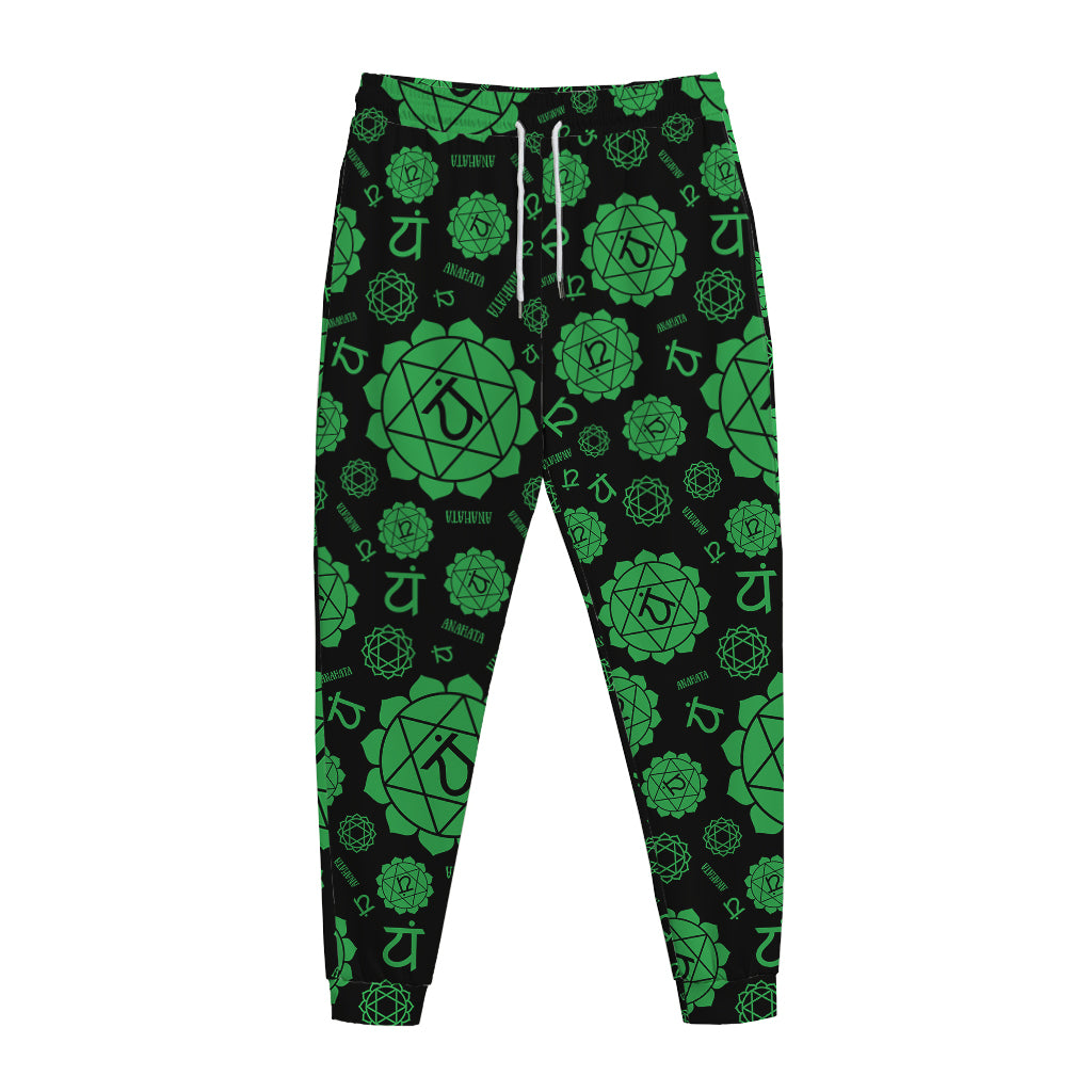 Anahata Chakra Pattern Print Jogger Pants