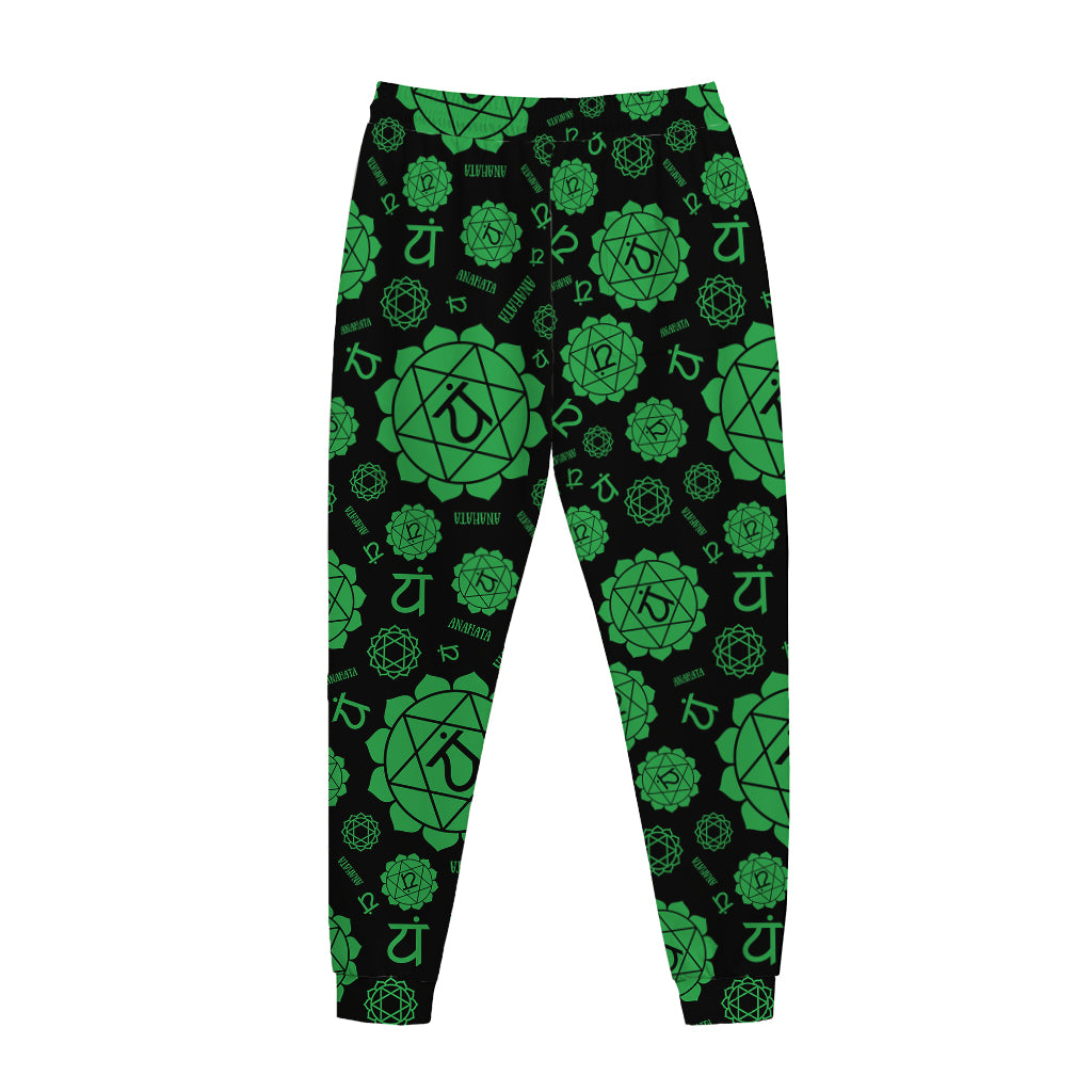 Anahata Chakra Pattern Print Jogger Pants