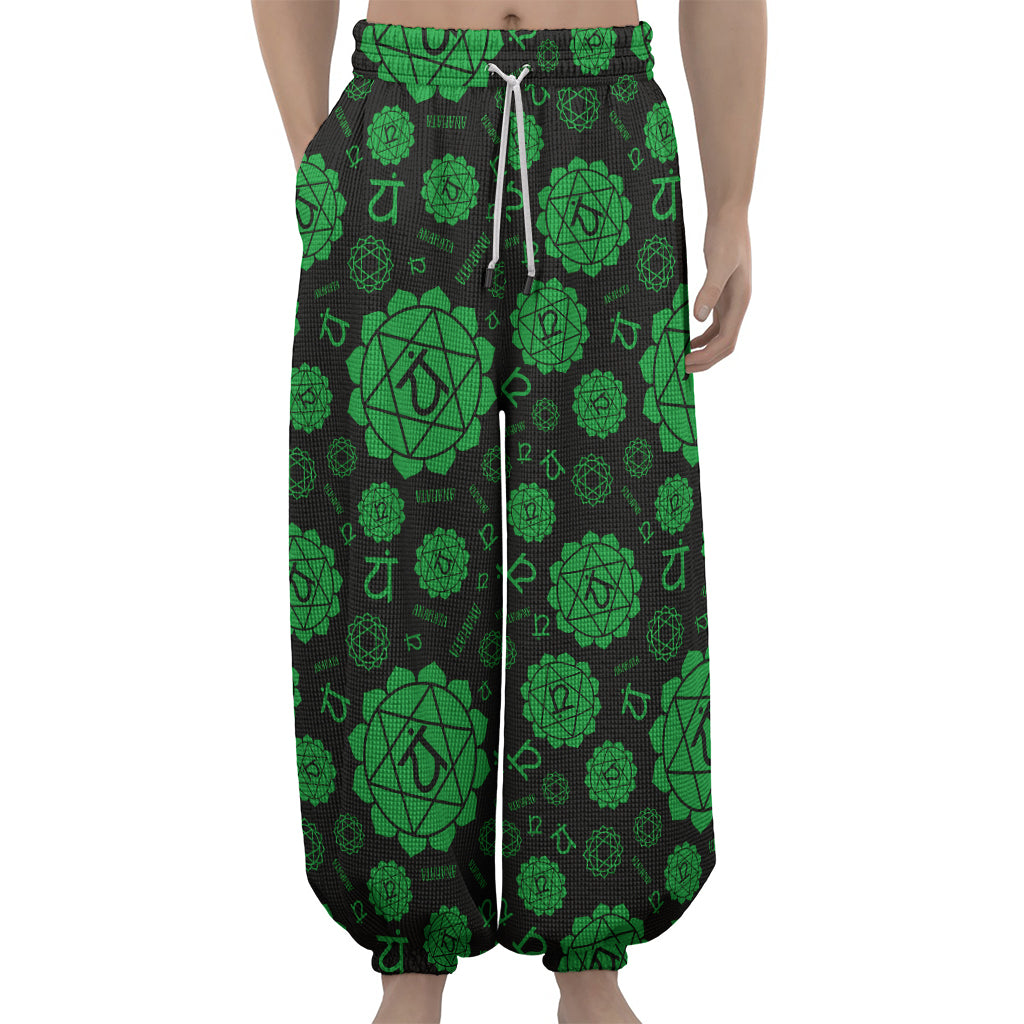 Anahata Chakra Pattern Print Lantern Pants