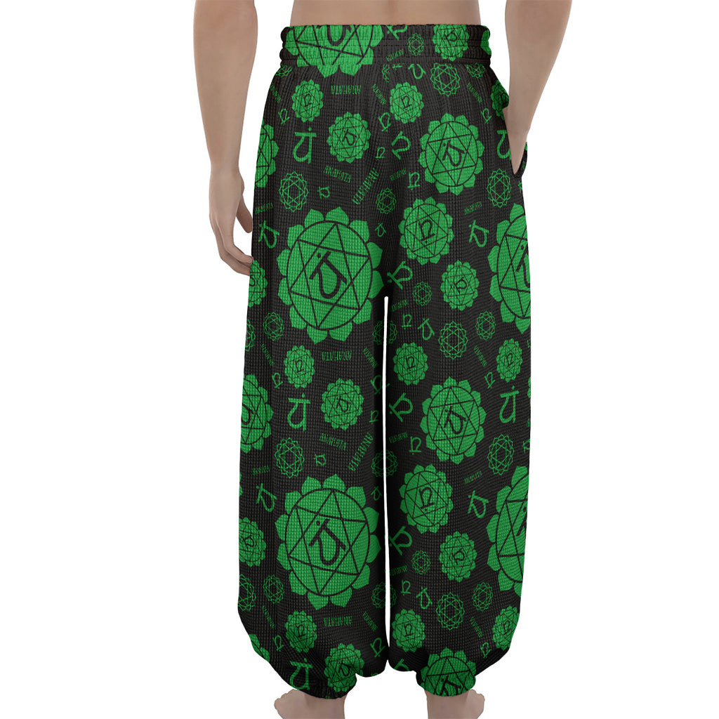 Anahata Chakra Pattern Print Lantern Pants