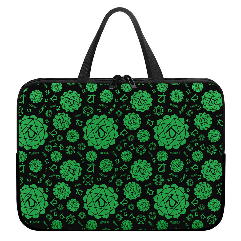 Anahata Chakra Pattern Print Laptop Sleeve With Handle