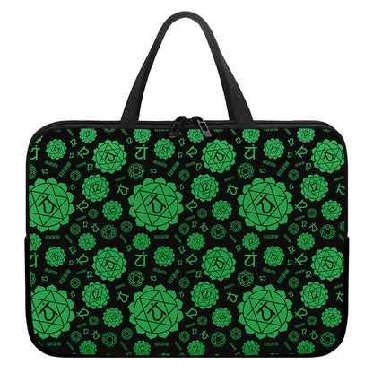Anahata Chakra Pattern Print Laptop Sleeve With Handle