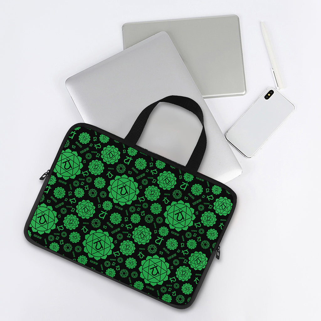 Anahata Chakra Pattern Print Laptop Sleeve With Handle