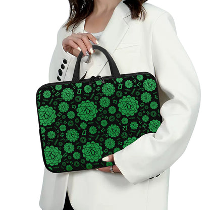 Anahata Chakra Pattern Print Laptop Sleeve With Handle