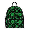 Anahata Chakra Pattern Print Leather Backpack