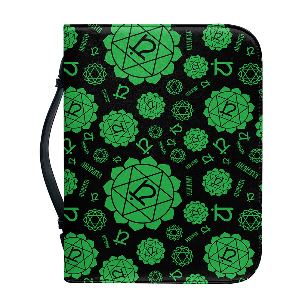 Anahata Chakra Pattern Print Leather Bible Cover
