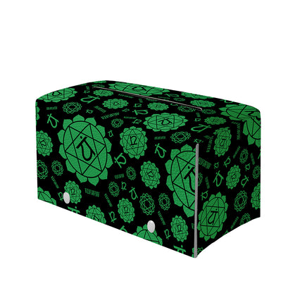 Anahata Chakra Pattern Print Leather Tissue Box Cover