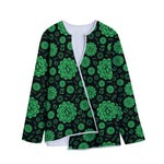 Anahata Chakra Pattern Print Long Sleeve Short Coat