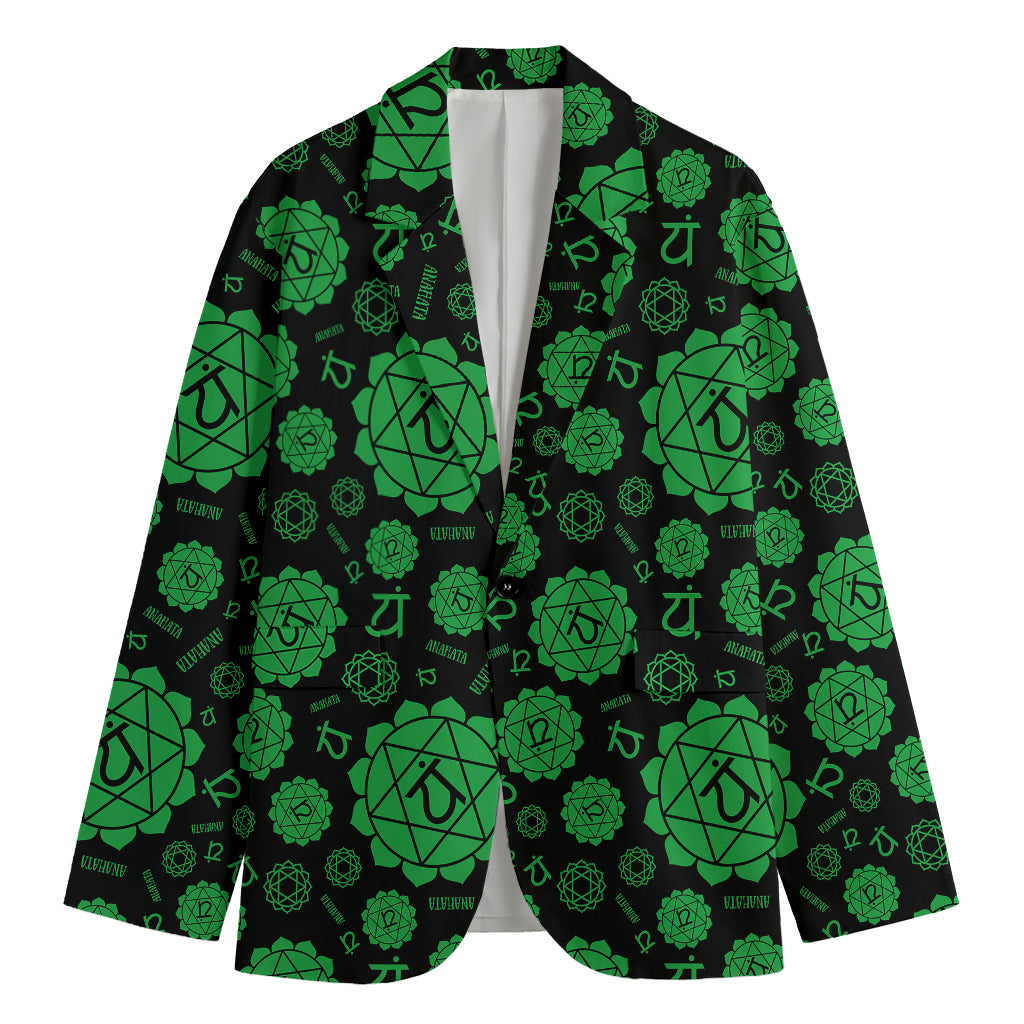 Anahata Chakra Pattern Print Men's Blazer